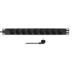 Logilink 19" PDU 9 x francia/belga szabványos kimenet Type E