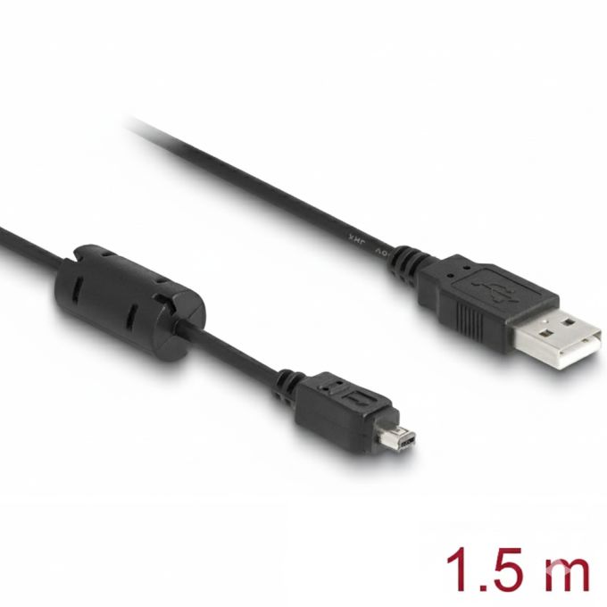 Delock Kábel USB-B mini 4 tűs Hirose apa - USB-A apa 1,5 m (82208)