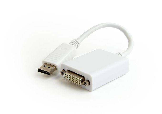 Gembird DisplayPort v.1.2 Dual-Link DVI adapter kábelhez, fehér (A-DPM-DVIF-03-W)