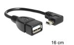 Delock USB micro B OTG, 90°-ban forgatott adapter (65474)