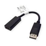 Gembird Displayport male to HDMI female adapter, 10cm, black, blister, c7479711, AB-DPM-HDMIF-002, Gembird Displayport apa HDMI anya adapter, 10cm, fekete, átalakító, adapter (hálózati termékeken kívül), csatlakozó