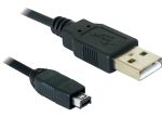 Delock Kábel USB-B mini 4 tűs Hirose apa - USB-A apa 1,5 m (82208)