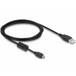Delock Kábel USB-B mini 4 tűs Hirose apa - USB-A apa 1,5 m (82208)