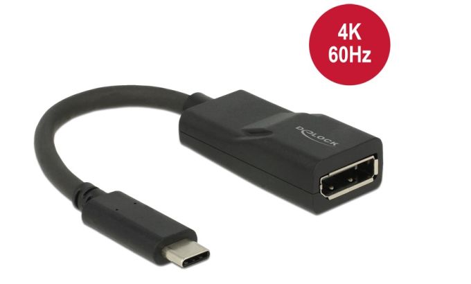 Delock USB 3.1 USB-C papa - DisplayPort mama átalakító PD konverter 4K (62748)