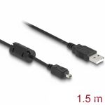 Delock Kábel USB-B mini 4 tűs Hirose apa - USB-A apa 1,5 m (82208)