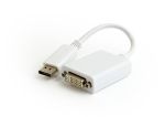 Gembird Displayport v1.2 male to DVI (24+5) female adapter, white, c7479769, A-DPM-DVIF-03-W, átalakító, adapter, Display Port plug, DVI anya, fehér, Interface: DisplayPort v.1.2, Dual-Link DVI, Video resolution: up to 4K at 30 Hz, Chipset: PS8339+ANX983