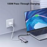 UGREEN Dokkoló állomás 5 az 1-ben, USB HUB, HDMI 1.4, 3x USB-A 3.0, USB-C, szürke (15596)